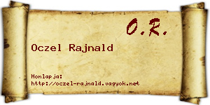 Oczel Rajnald névjegykártya